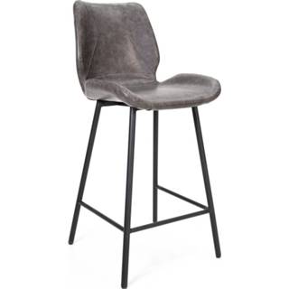 Barkruk antraciet kunstleer Dimehouse Industriële Boran - 67 Cm 8720239802511