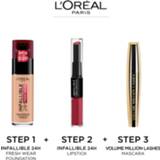👉 Lippenstift rose vrouwen L'Oreal Paris Infallible Longwear 2 Step Lipstick 6ml (Various Shades) - 804 Metro Proof 3600523999965