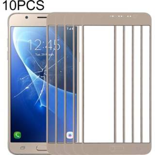 👉 Lens goud active 10 STUKS Front Screen Outer Glass voor Samsung Galaxy J7 (2016), J710F, J710FN, J710M / MN, J7108 (Goud)