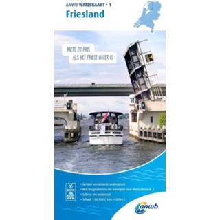 👉 Waterkaart unisex ANWB 1 - Friesland 9789018045968