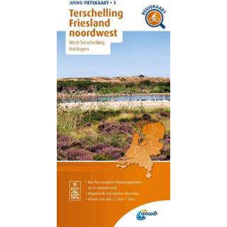 👉 Fietskaart unisex ANWB 1- Terschelling-Friesland-Noordwest 9789018047023