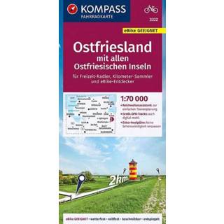 Fietskaart unisex Kompass 3322 Ostfriesland 9783991211006