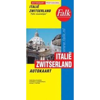Autokaart unisex wit Falk Italië Zwitserland professional 1e druk recen 9789028729391