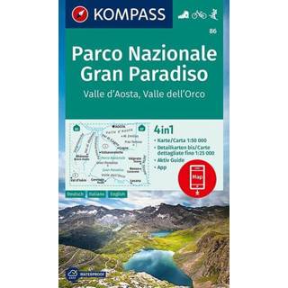 👉 Unisex Kompass Fiets-Wandelkaart Gran Paradiso 9783990448335