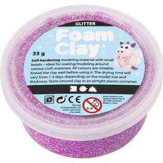 👉 Paarse foam Glitter Klei 35 Gram - 8719538887985