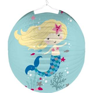 👉 Lampion blauw papier meisjes Amscan Zeemeermin 25 Cm 13051833589