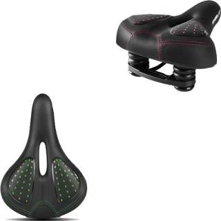 👉 Fietsstoel zwart groen groot active WHEEL UP fietsstoeltje zadel (zwart en groen)