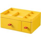 👉 Opbergdoos geel active Lade-type desktop verdeelde meerlaagse sieradendoos, specificaties: 1 laag (geel)