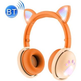👉 Microfoon oranje active BK9 HiFi 7.1 Surrond Sound Cat Claw Lichtgevende Ear Bluetooth-gamingheadset met (oranje)