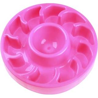 👉 Tattoo roze active 2 PCS Dog Slow Food Bowl Pet Deflection Bowl, Specificatie: Kleurrijk pakket (roze)