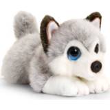 Hondenknuffel grijs witte pluche Keel Toys Grijs/witte Husky Honden Knuffel 25 Cm - Huisdieren 8719538977525