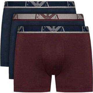 👉 Boxershort marine elastaan m|l|xl|s|xxl male blauw Emporio Armani boxershorts 3-pack - marine/caffe