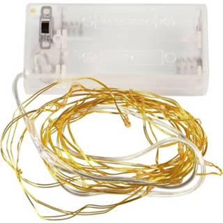 👉 Kerstverlichting goud Micro 20 Lamp Led Op Batterijen - Lichtsnoeren 8720147434927