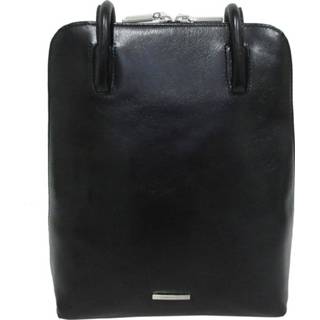 👉 Backpack zwart leer Classico CF Claudio Ferrici Backpack/ Shoulderbag Black 8719921012093