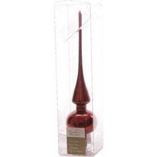 👉 Kerstboom rood glas Piek Donkerrood Van Cosy Christmas 26 C - Kerstboompieken 8719538305052