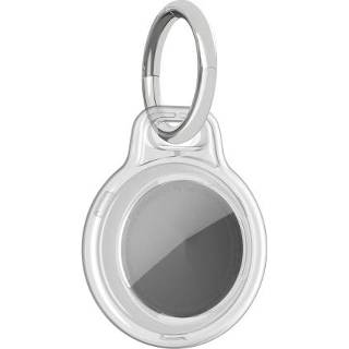 👉 Sleutelhanger transparante wit active IMD Vakmanschap PC Schokbestendige Beschermhoes met Haak Lus Voor Airtag (Wit)