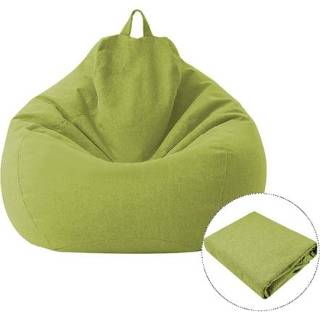 👉 Sofa grijs stoffen active Lazy Bean Bag Stoel hoes, afmeting: 100 x 120 cm (lichtgrijs)