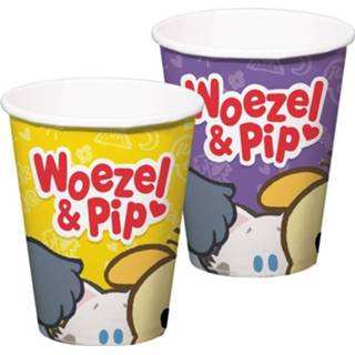 👉 Drinkbeker 16x Woezel En Pip Drinkbekers 250 Ml - Feestbekertjes 8720147074291