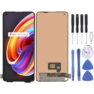 👉 Digitizer zwart active Origineel Super AMOLED-materiaal LCD-scherm en Volledige montage voor OPPO Realme X7 Pro RMX2121 RMX2111 (zwart)