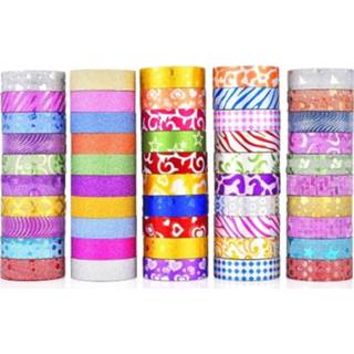 👉 Glittertape active 50 rollen / doos glitter tape hand grootboek decoratie sticker