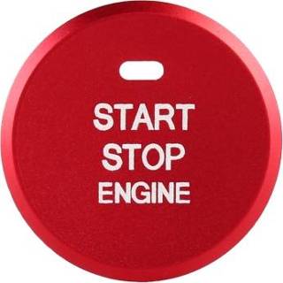 👉 Motorstart rood active Auto Motor Start Sleutel Drukknop Binnenring Trim Sticker Decoratie voor Mazda Axela CX-30 2020 (Rood)