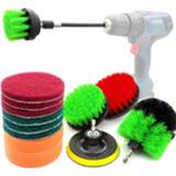 👉 Spons active 14 in 1 4 inch schuursponsje vloer muur vensterglas reiniging ontkalken elektrische boor borstelkop set