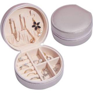 👉 Opbergdoos PU goud active SH789-12 lederen eenvoudige sieraden (champagne goud)