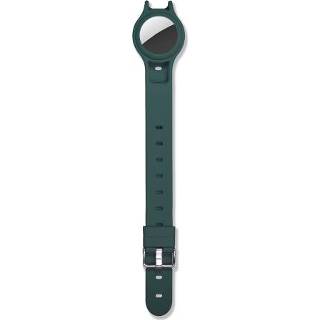 👉 Halsband groen siliconen active Anti-kras schokbestendige beschermhoes voor AirTag (groen)
