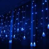 👉 Gordijn blauw active 3.5 M 96 Leds Kerstboom Ijspegel Lichtslingers Fairy Lights Kerst Nieuwjaar Lichten Bruiloft Decoratie, Wattage: 110 V US Plug (blauw)