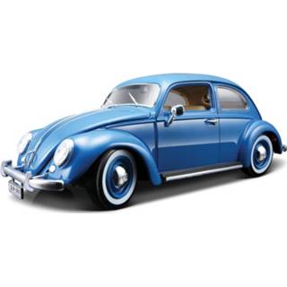 👉 Modelauto metaal blauw Volkswagen Kever 1955 1:18 - speelgoed auto schaalmodel 8719538402140