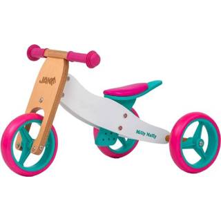 👉 Roze wit hout kinderen Milly Mally Ride On Jake Classic Candy Junior Roze/Wit 5901761127539