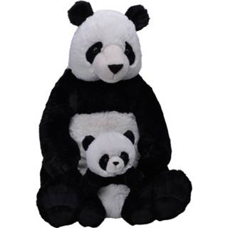 👉 Wild Republic Knuffel Pandabeer 58 Cm Junior Pluche Zwart/wit 2-delig