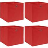 👉 Opbergboxen 4 st 32x32x32 cm stof rood