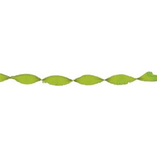 👉 Crepepapier limoen groen 3x Crepe Papier Slinger Lime 6 Meter - Feestslingers 8720147761511