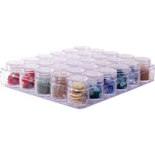 👉 Active 1x Opberg/sorteer box/dozen 16 cm met 30 losse potjes