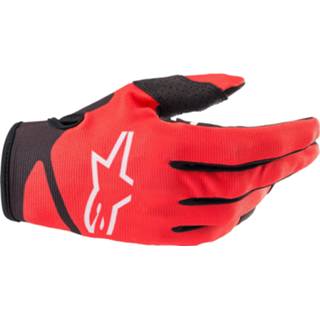 👉 Glove rood zwart m active Alpinestars Radar Bright Red Black Motorcycle Gloves 8059175899003