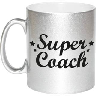 👉 Beker zilveren Super Coach Mok / 330 Ml - Feest Mokken 8720276263238