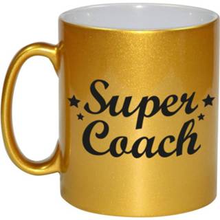 👉 Beker gouden Super Coach Mok / 330 Ml - Feest Mokken 8720276263221
