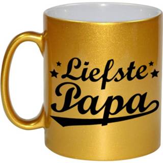 👉 Beker gouden Liefste Papa Cadeau Mok / Voor Vaderdag 330 Ml - Feest Mokken 8720276263061