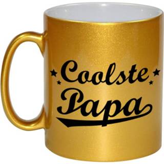 👉 Beker gouden active Coolste papa mok / voor Vaderdag 330 ml