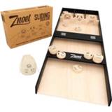 👉 Znoet Sjoelbak Zwart Incl. Stenen - Inklapbaar - 80 X 26,5 Cm