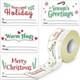 👉 Kerststicker wit active LG-210730-7050-008 Vakantiedecoratie Zelfklevende cadeaulabelsticker, afmeting: 75 x 50 mm (wit)