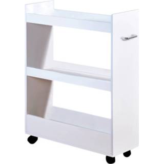 👉 Keukentrolley wit 4goodz Op Wielen 22x60x79cm - Niswagen 6013932371388