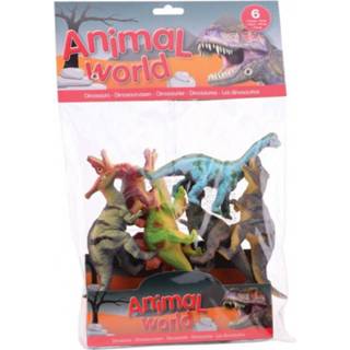 👉 Dino saurus plastic active 6x dinosaurussen speelgoed figuren 10-14 cm