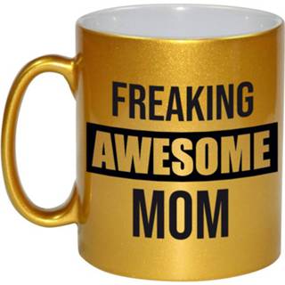 👉 Goud active Mama / moeder cadeau mok freaking awesome mom verjaardag Moederdag