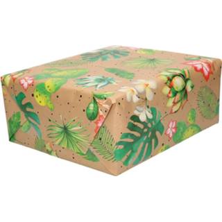 👉 Inpakpapier bruin Inpakpapier/cadeaupapier - Bloemen En Bladeren Urban Nature 200 X 70 Cm Cadeaupapier 8720276930857