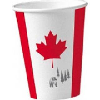 👉 Vlag 24x Stuks Canada Kartonnen Bekers 200 Ml - Feestbekertjes 8720276414715