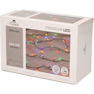 👉 1x Kerstverlichting 240 gekleurde leds met dimmer en timer buiten