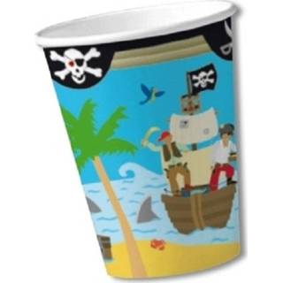 👉 Beker 24x Stuks Party Bekers Piraten Eiland Thema - Feestbekertjes 8720276253932