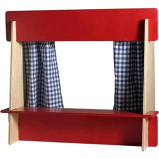 👉 Poppenkast houten Poppenkast, Tafelmodel, Van Dijk Toys 8718591213106